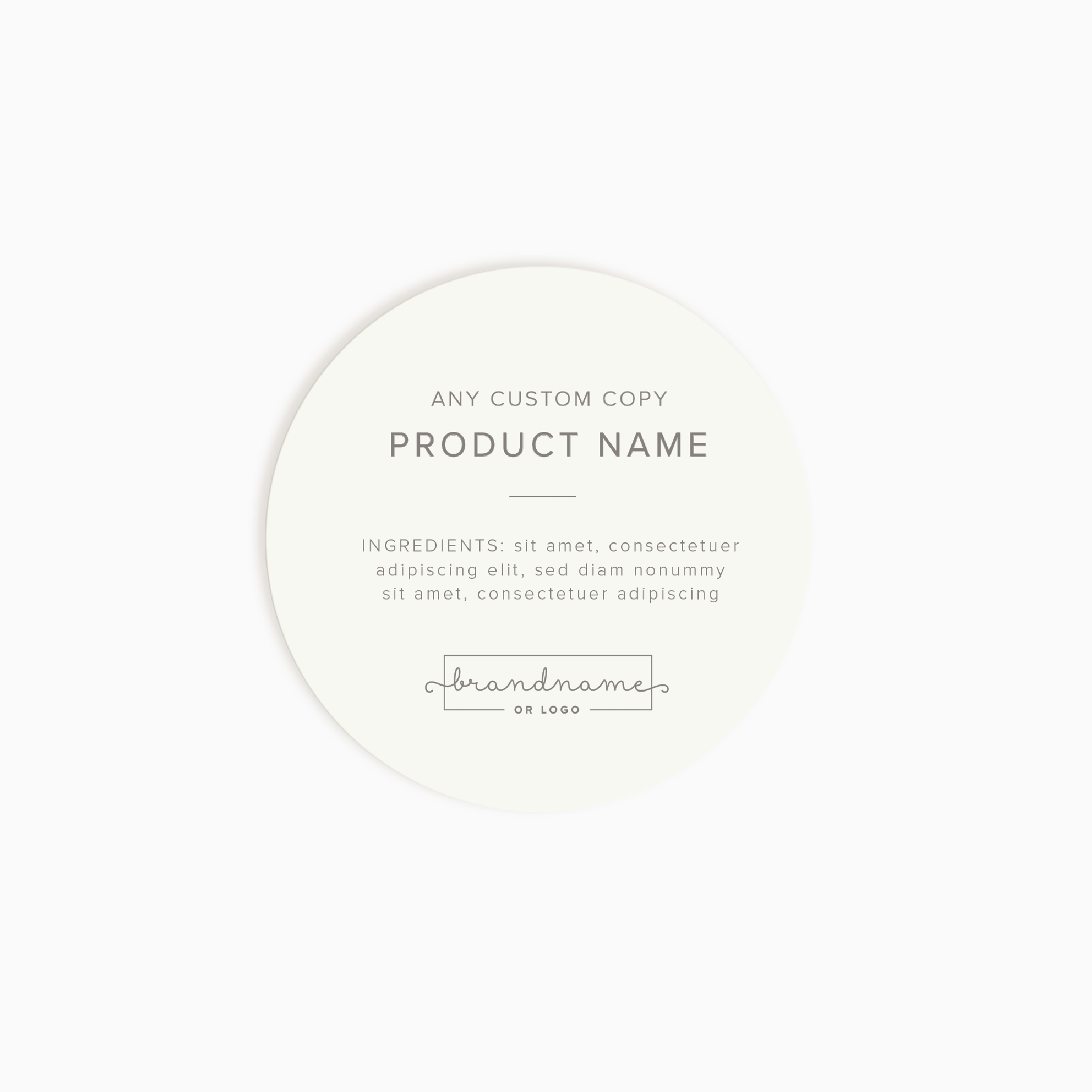 Berkeley Way Round Product Label