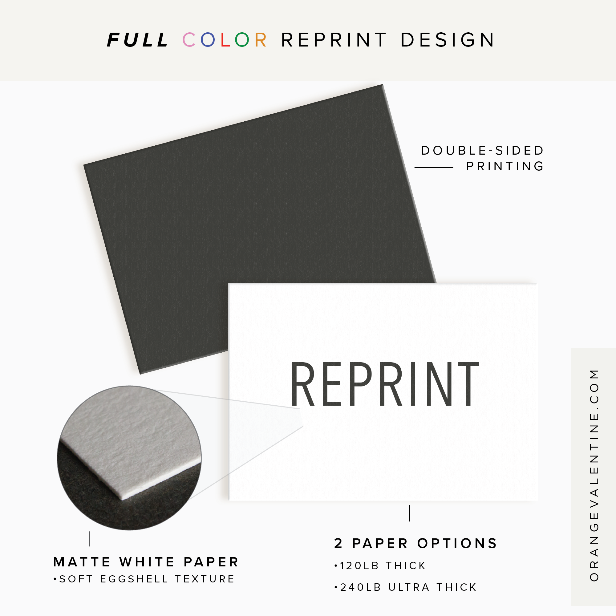 Reprint Your Horizontal Insert Card