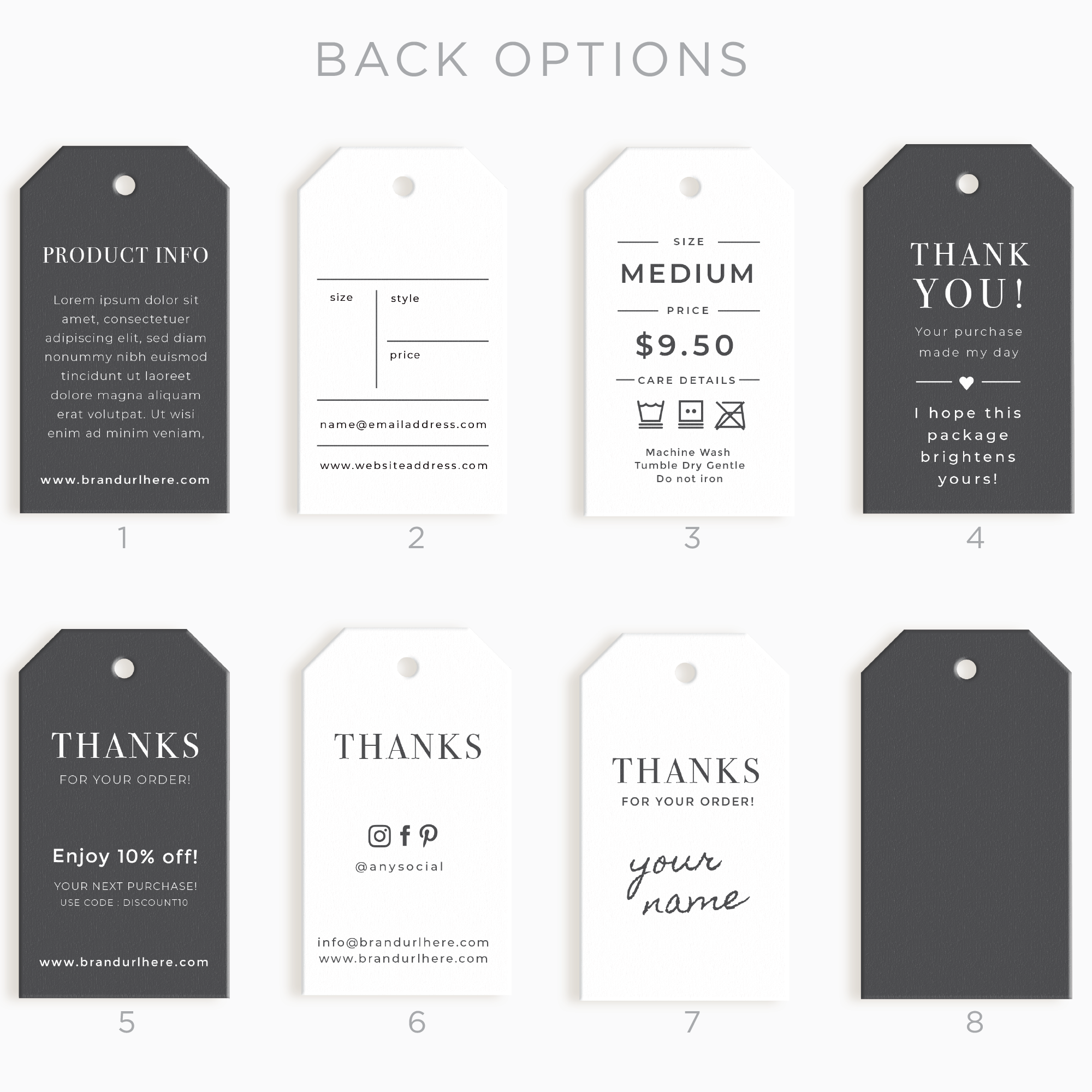 Ashbury Street Angled Corner Hang Tags