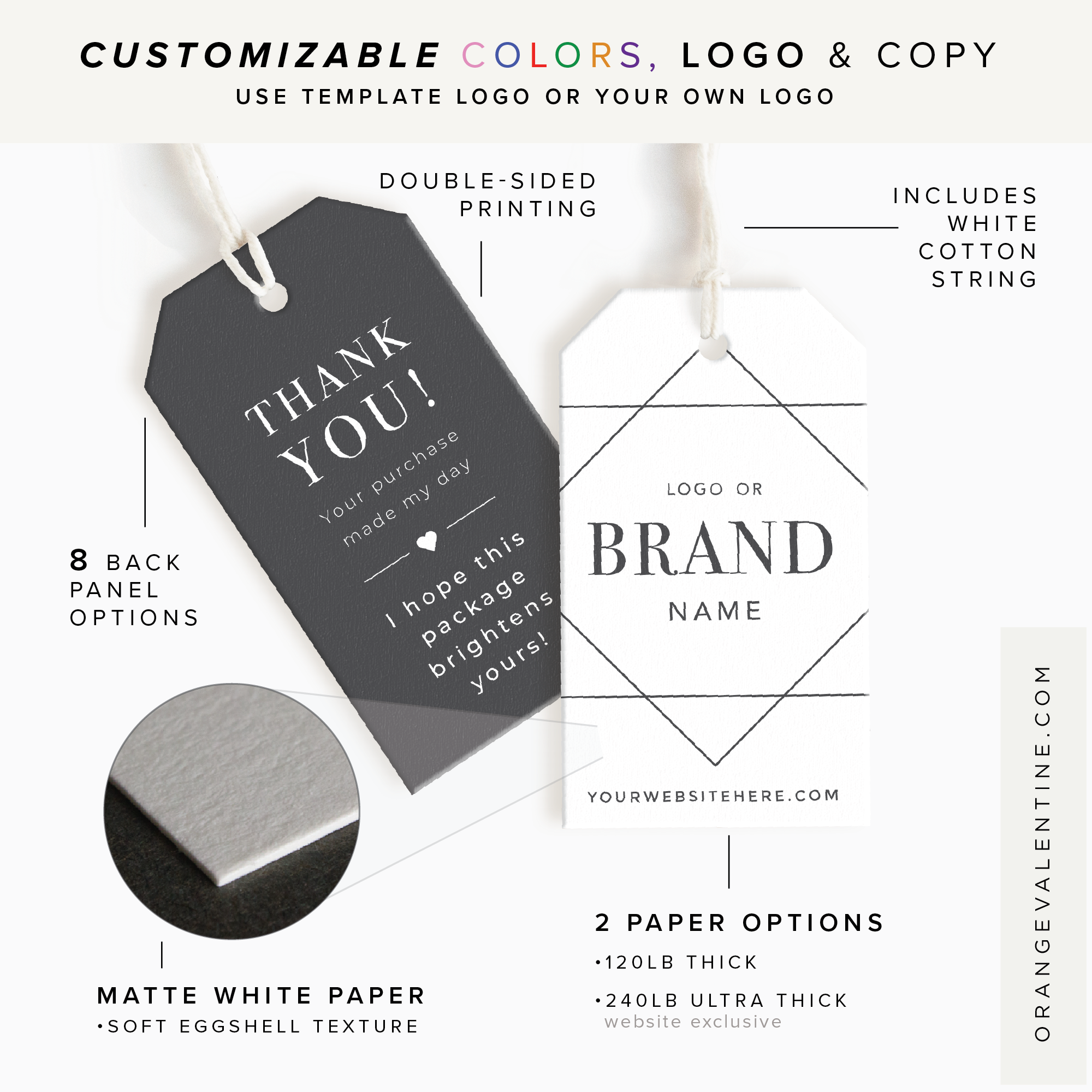 Ashbury Street Angled Corner Hang Tags