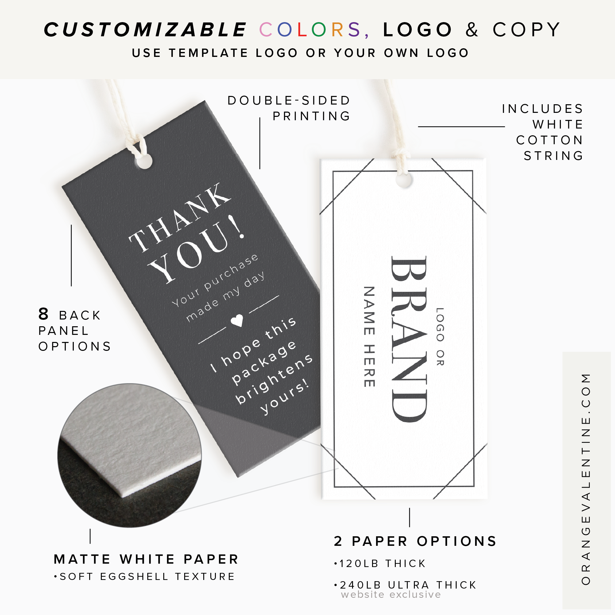 Ashbury Street Rectangle Hang Tags