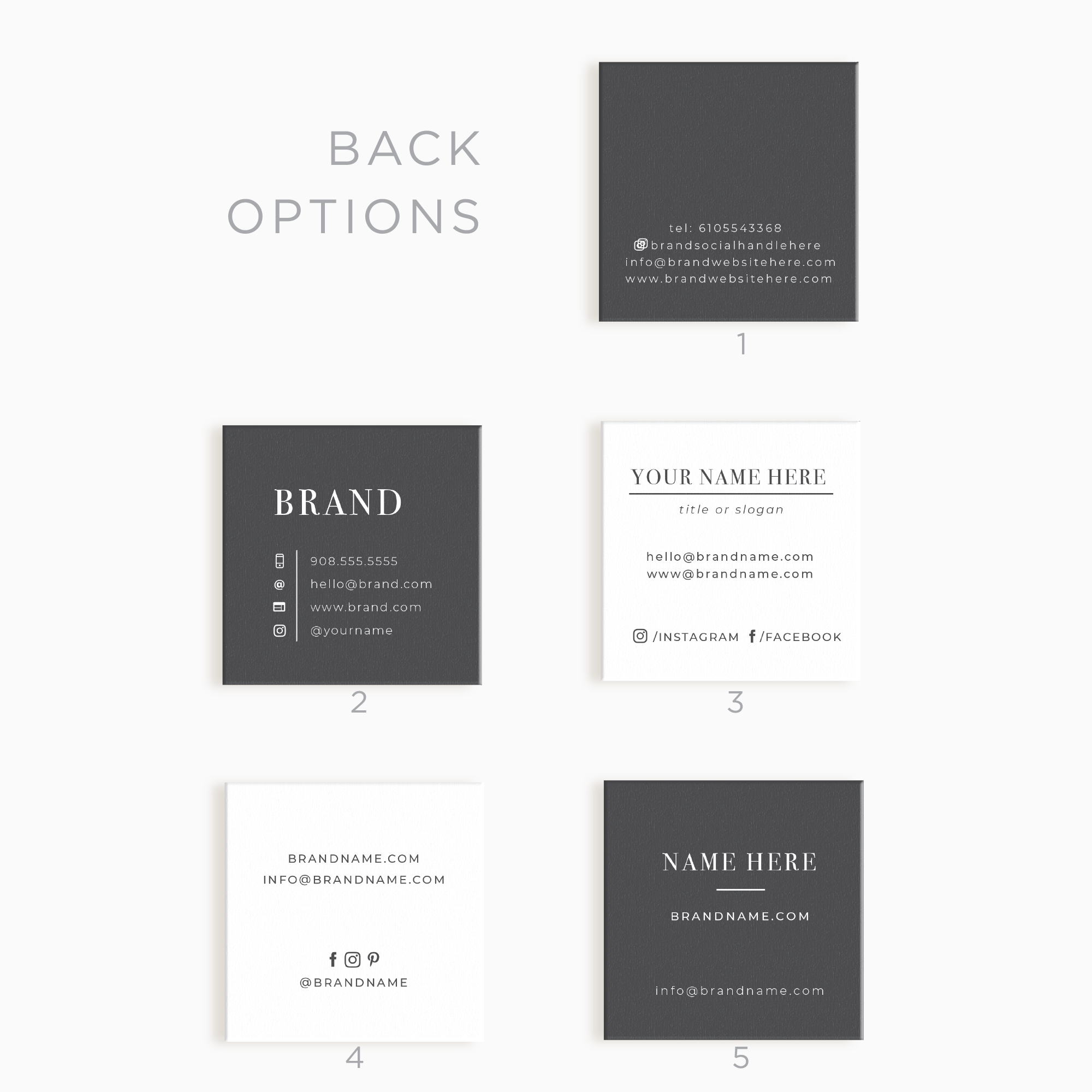 Ashbury Street Collection Square Business Card