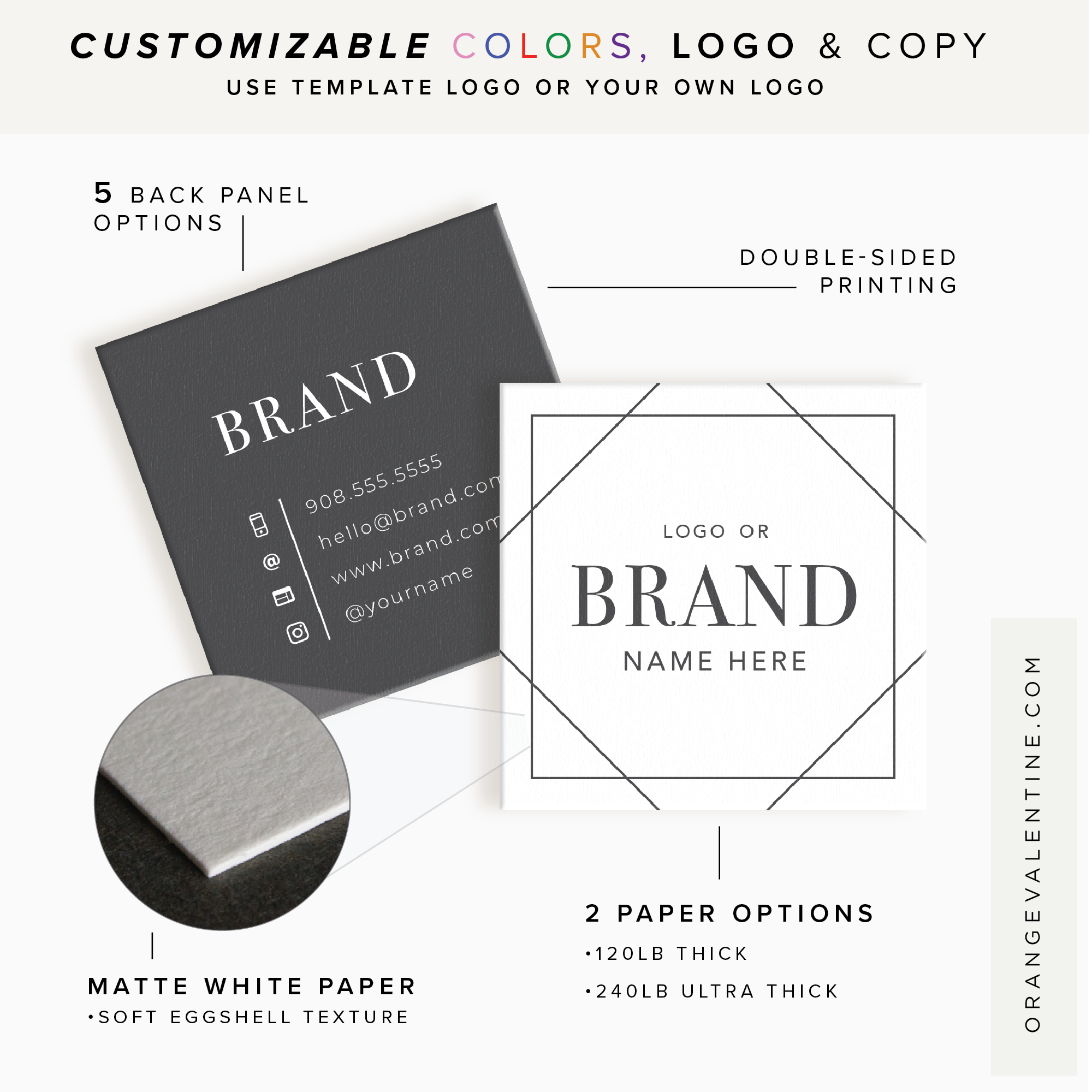 Ashbury Street Collection Square Business Card