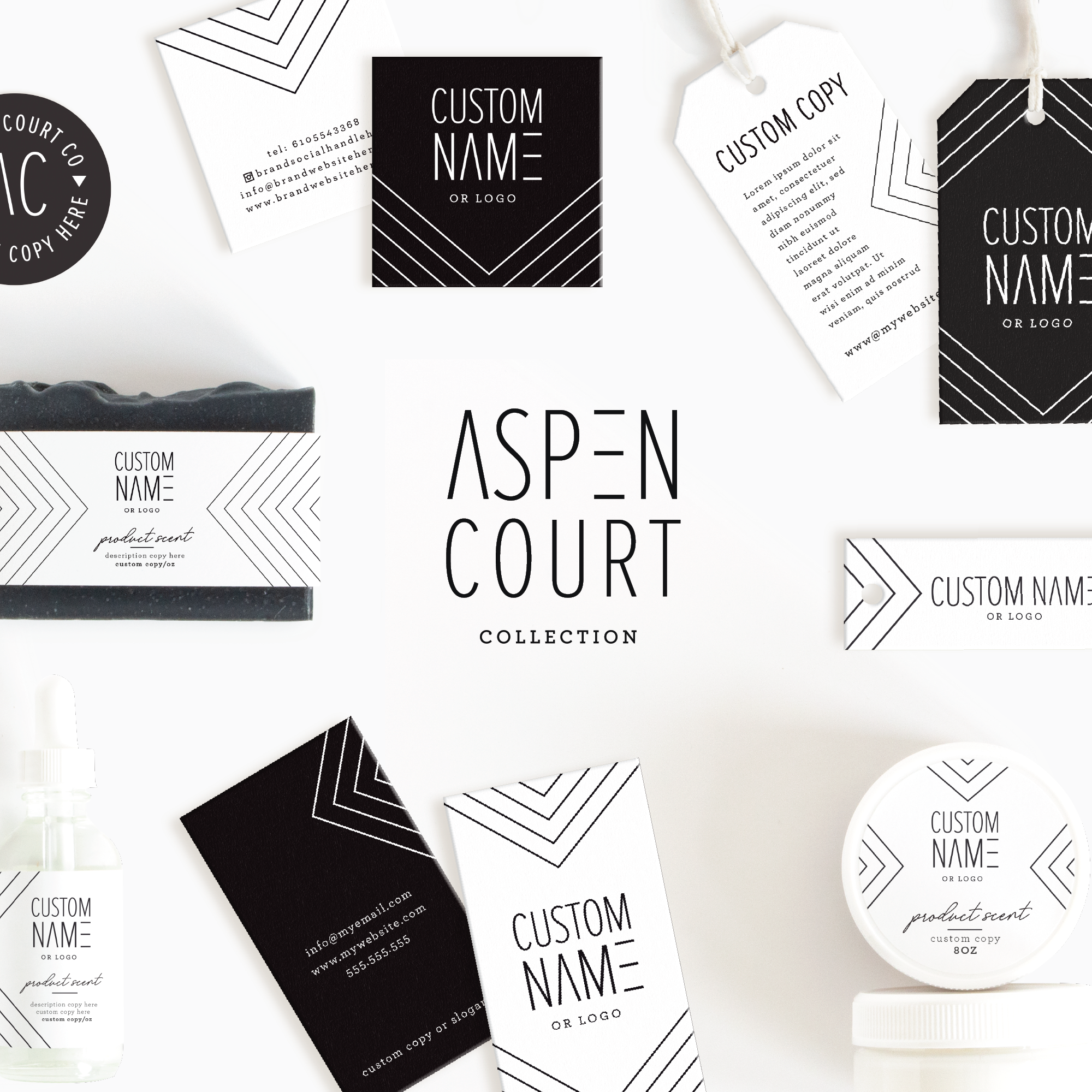 Aspen Court Diamond Hang Tags