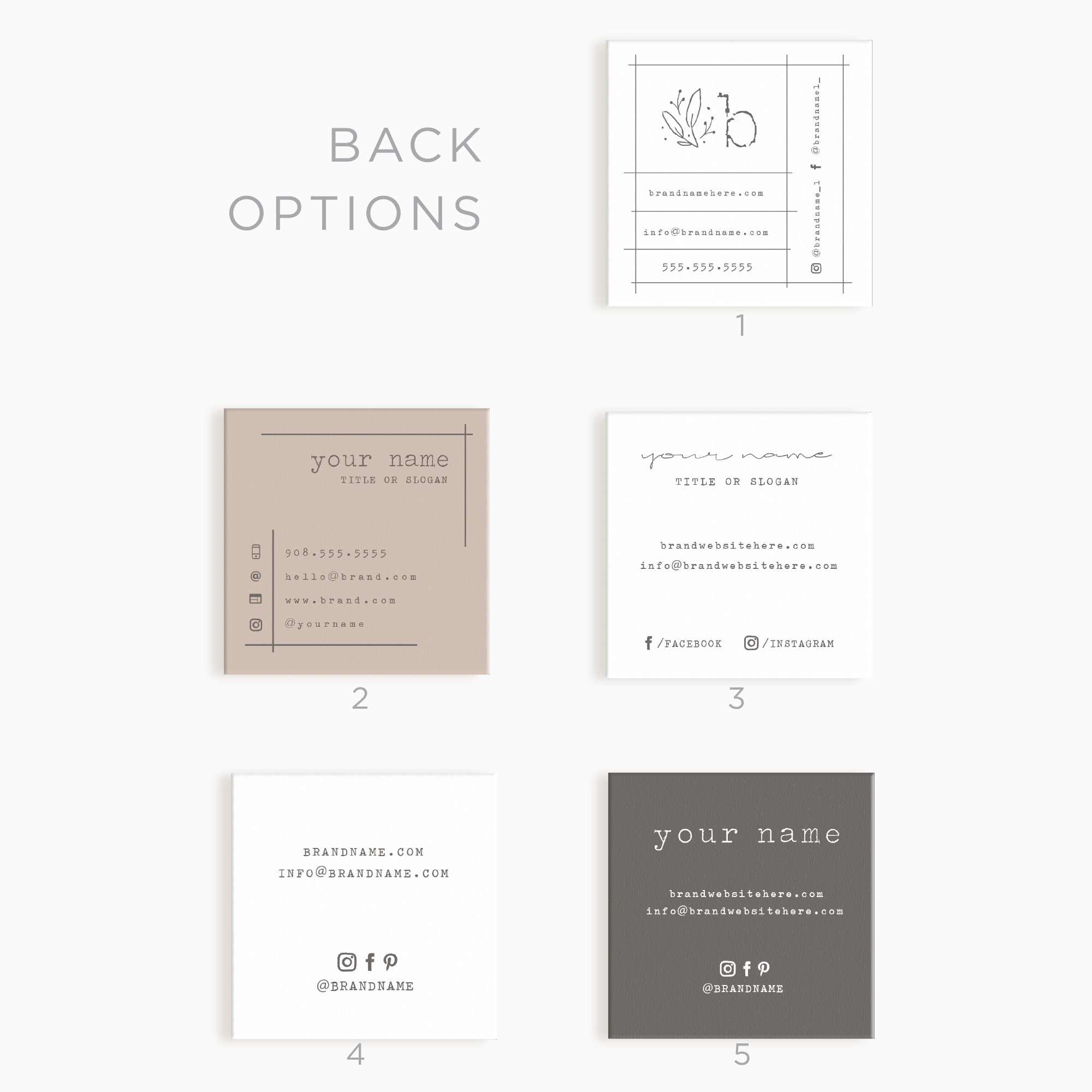 Harlow Street Square Business Card