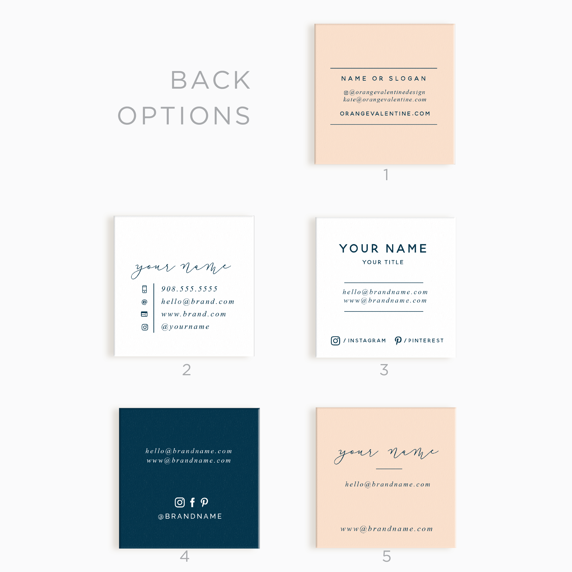 Lulu Alley Square Business Card