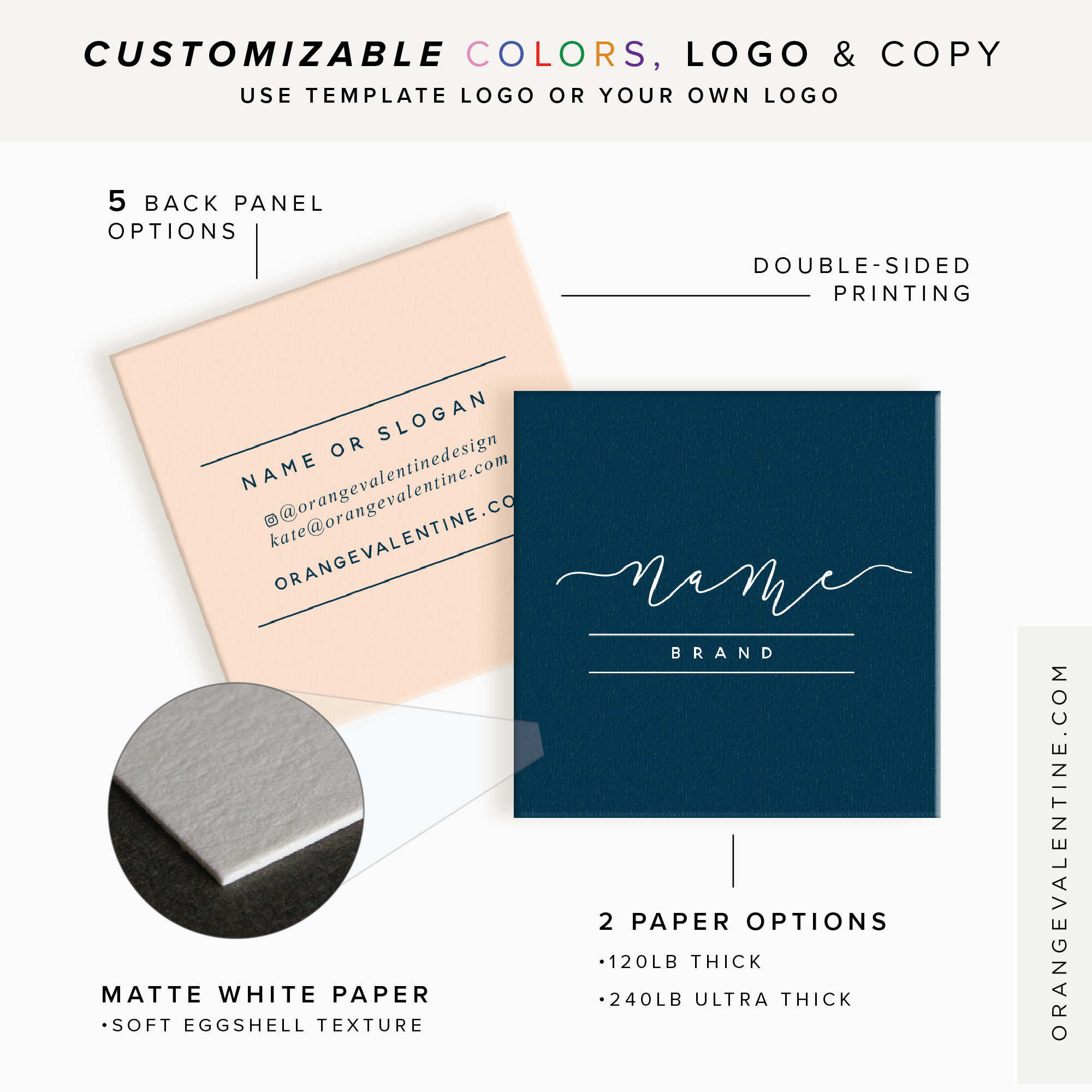 Lulu Alley Square Business Card
