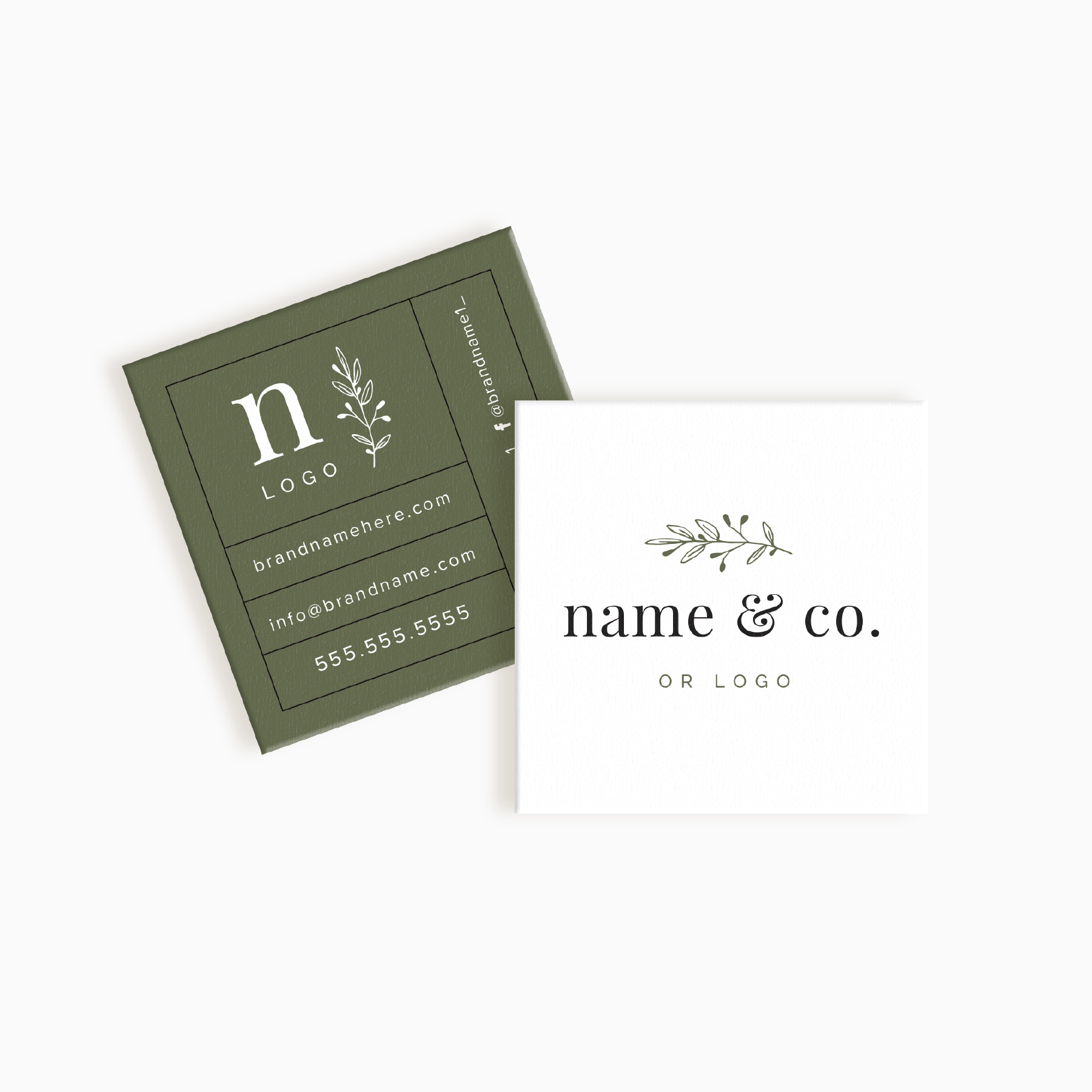 Poppy Lane Square Business Card