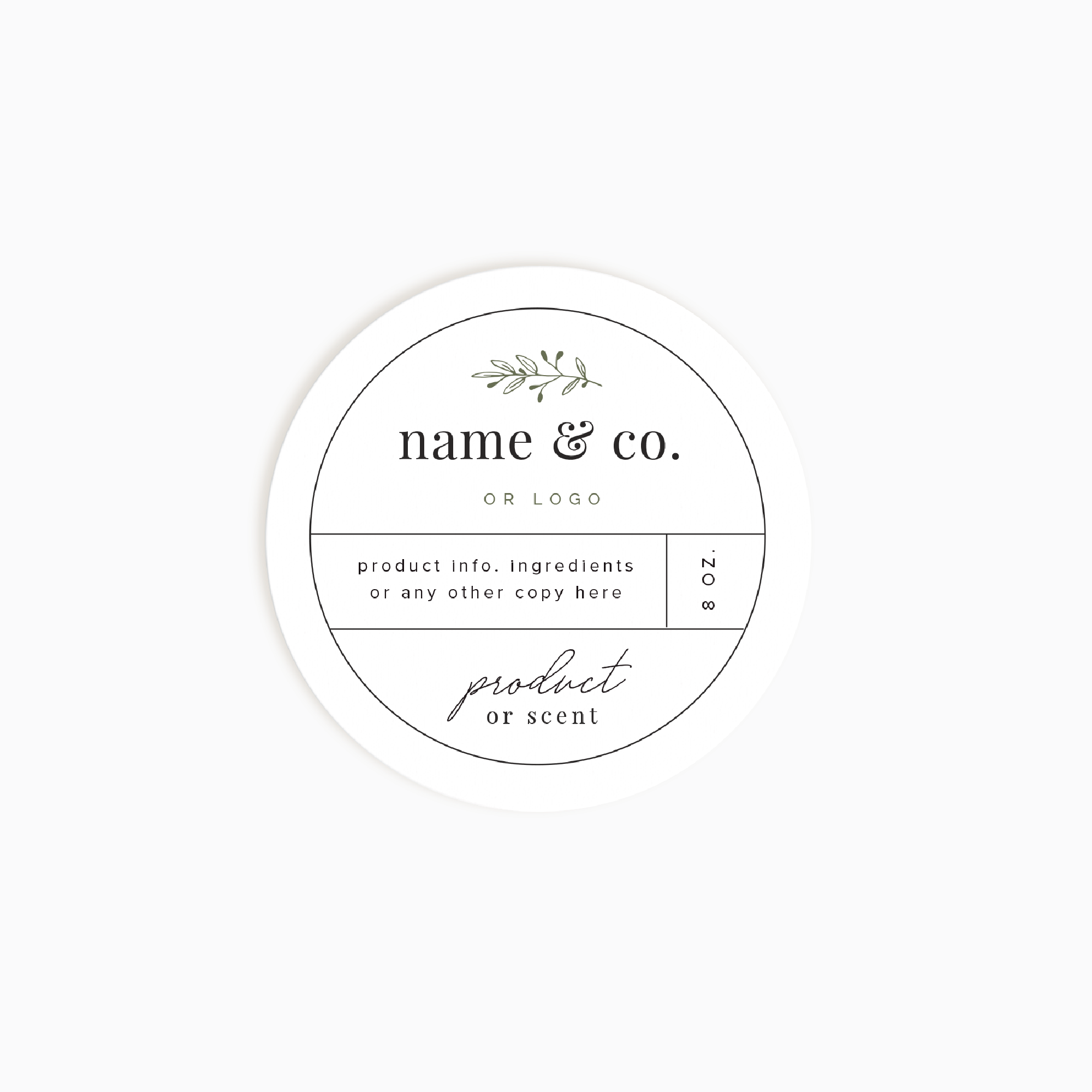 Poppy Lane Round Product Label