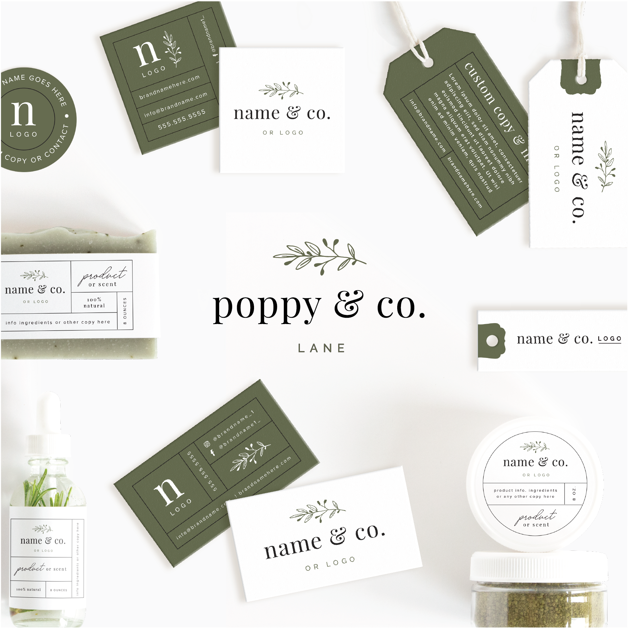 Poppy Lane Round Product Label