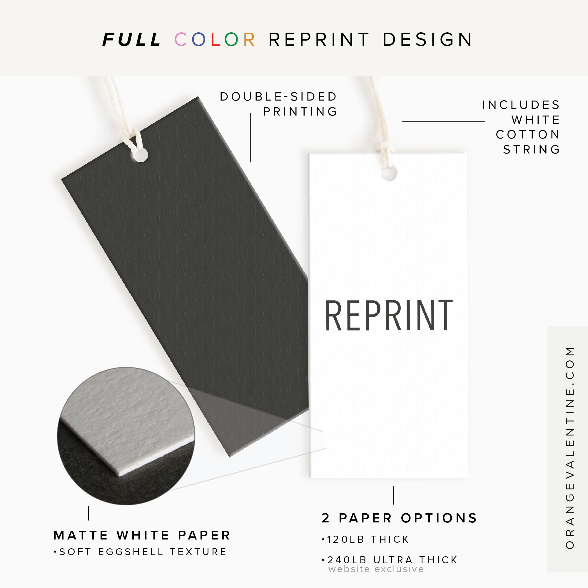 Reprint Your Rectangle Hang Tags