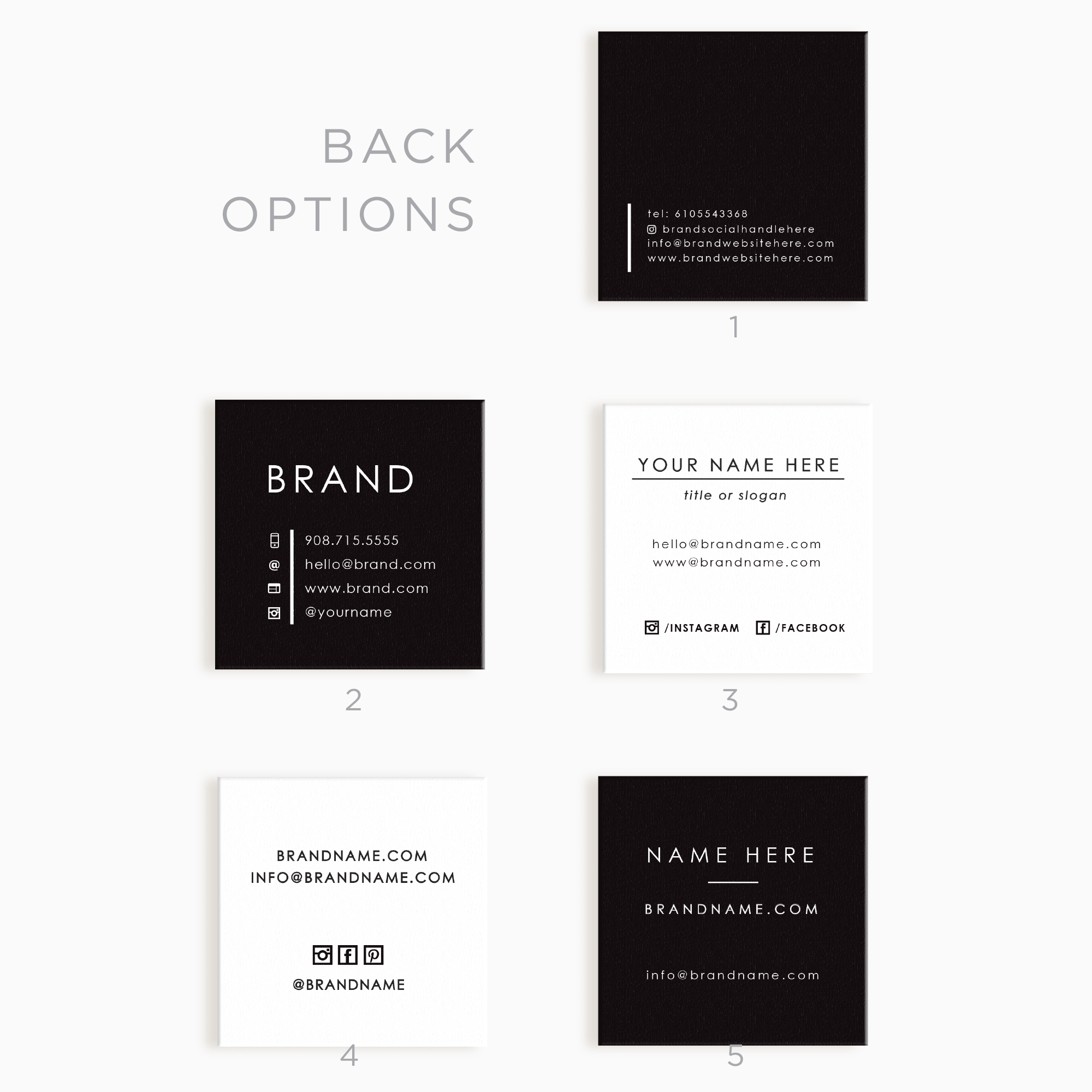 Roosevelt Way Square Business Card