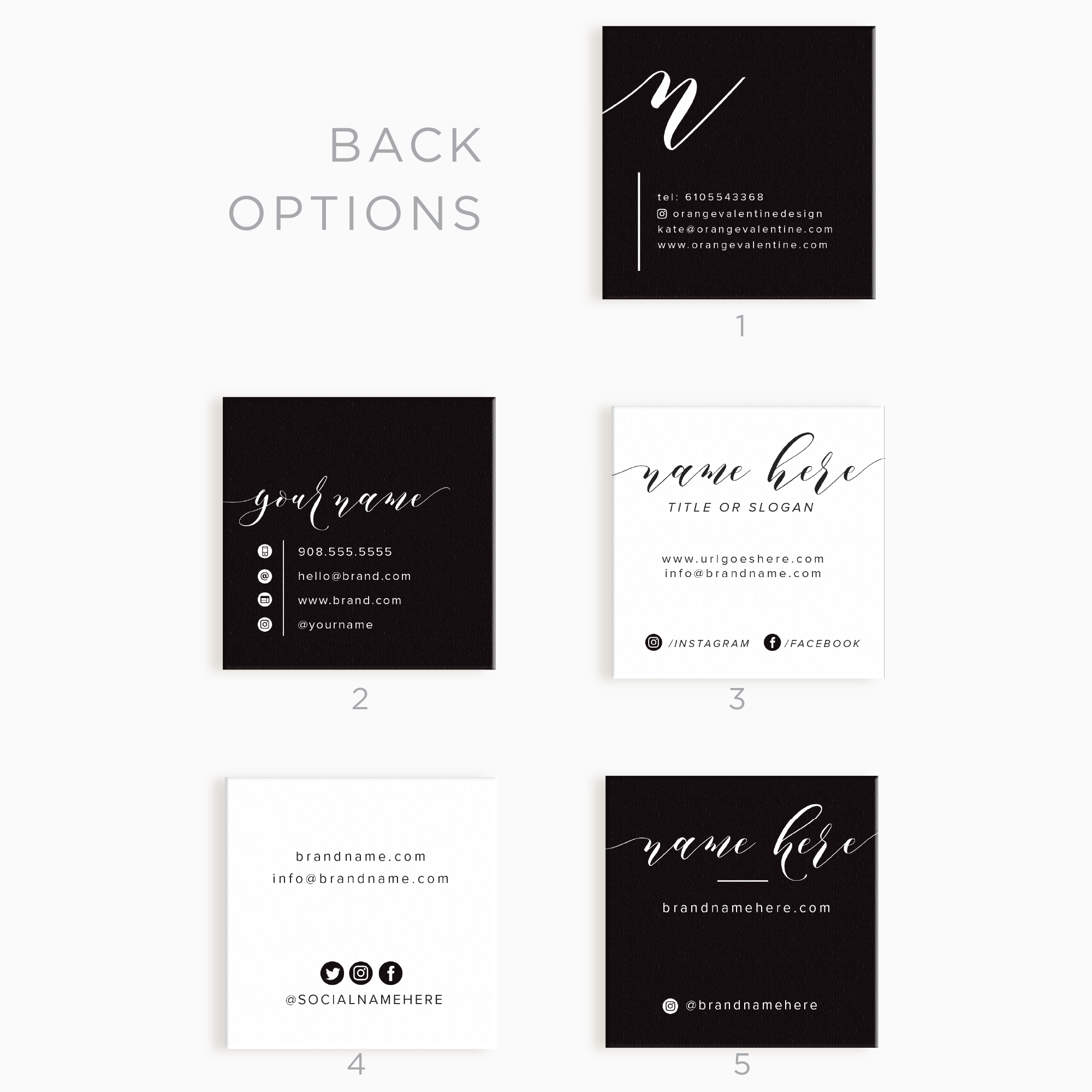 Wilder Street Square Business Card