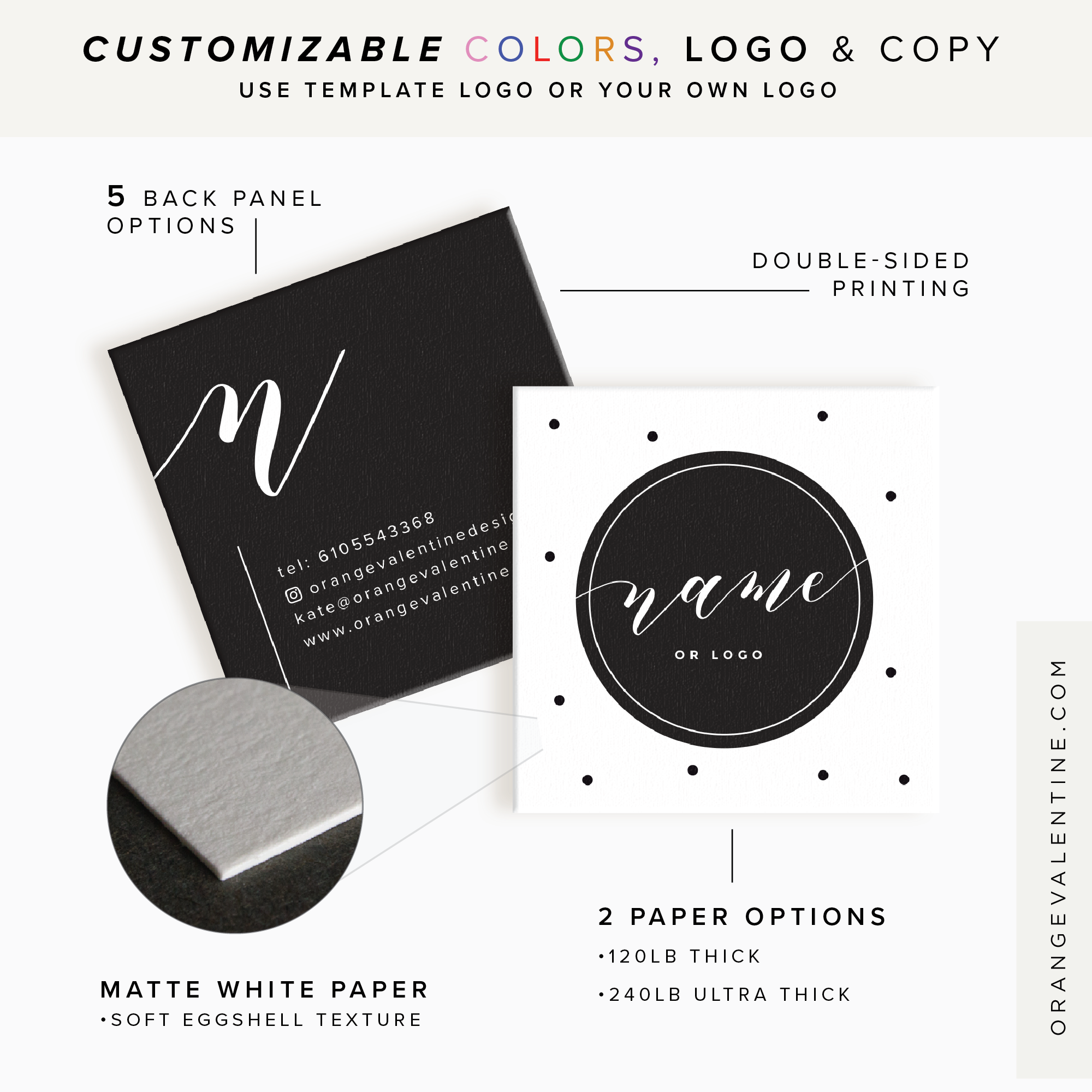 Wilder Street Square Business Card