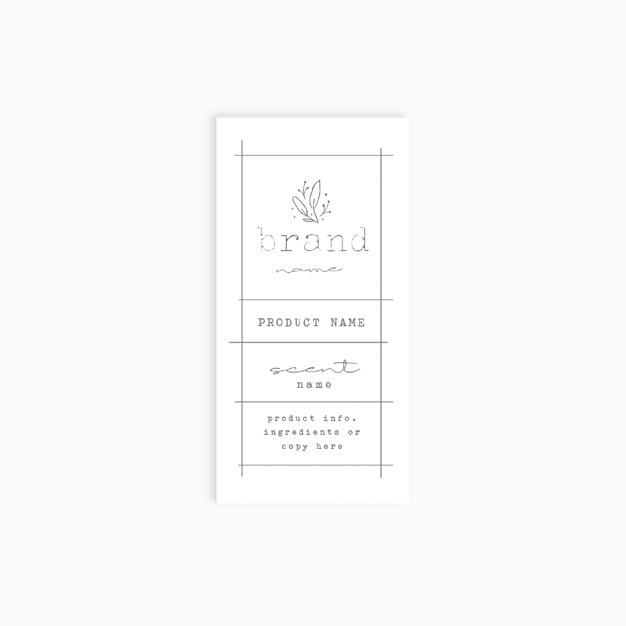 Harlow Street Vertical Product Label