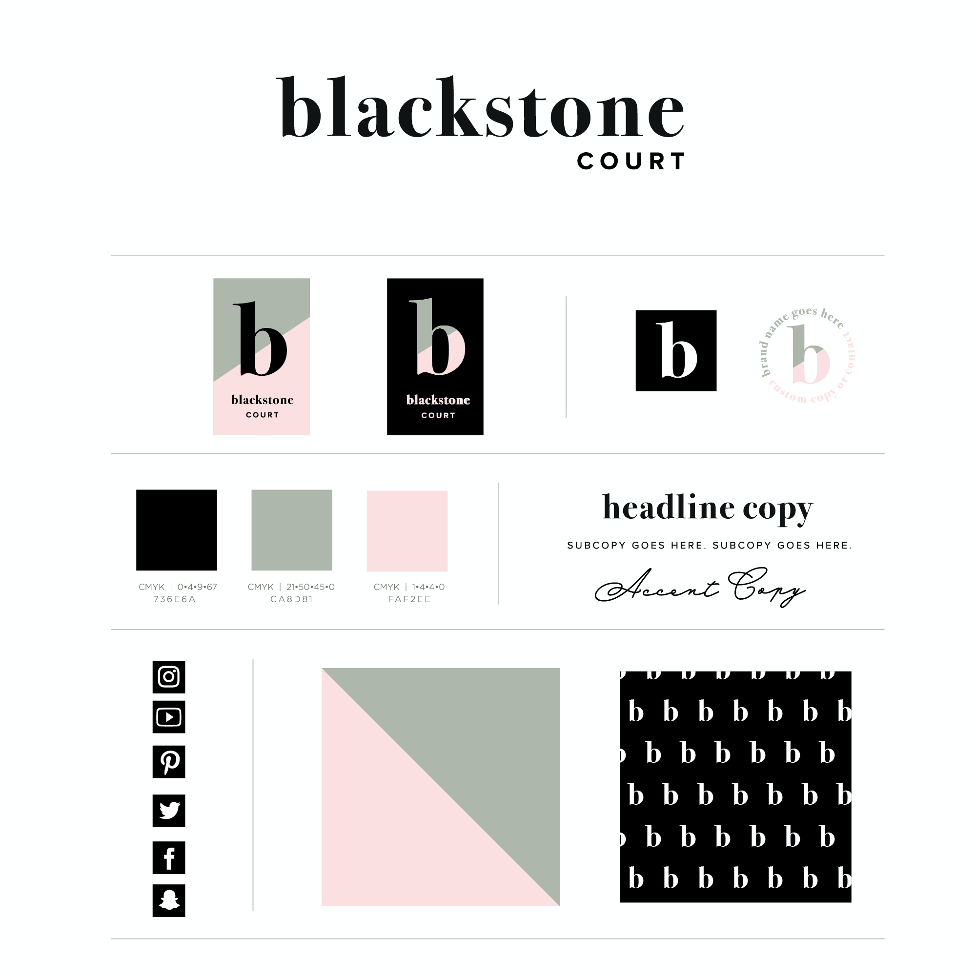 Blackstone Court Logo and Brand Kit