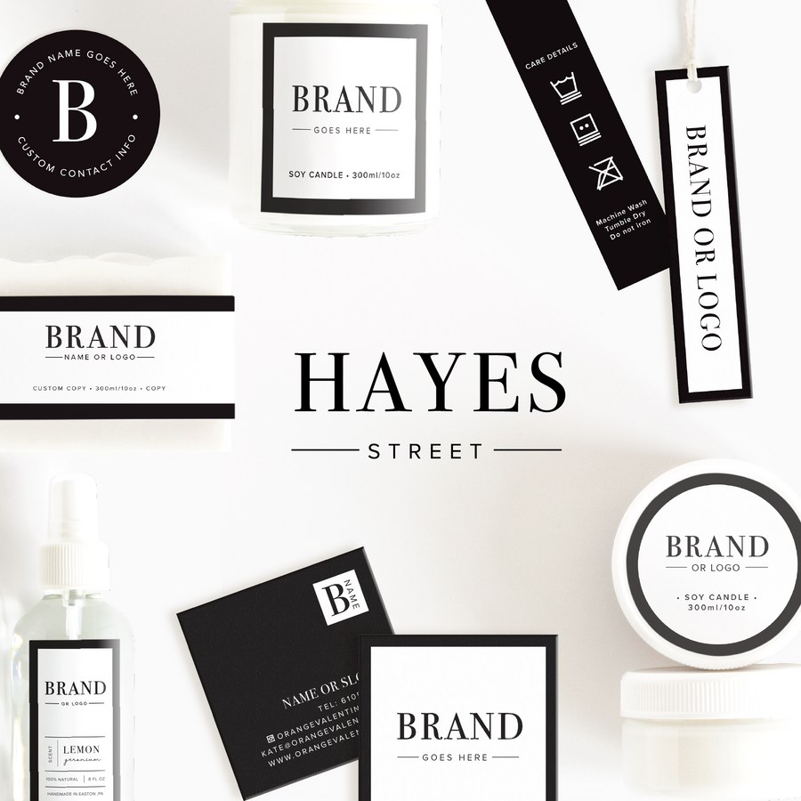 Hayes Street Vertical Product Label