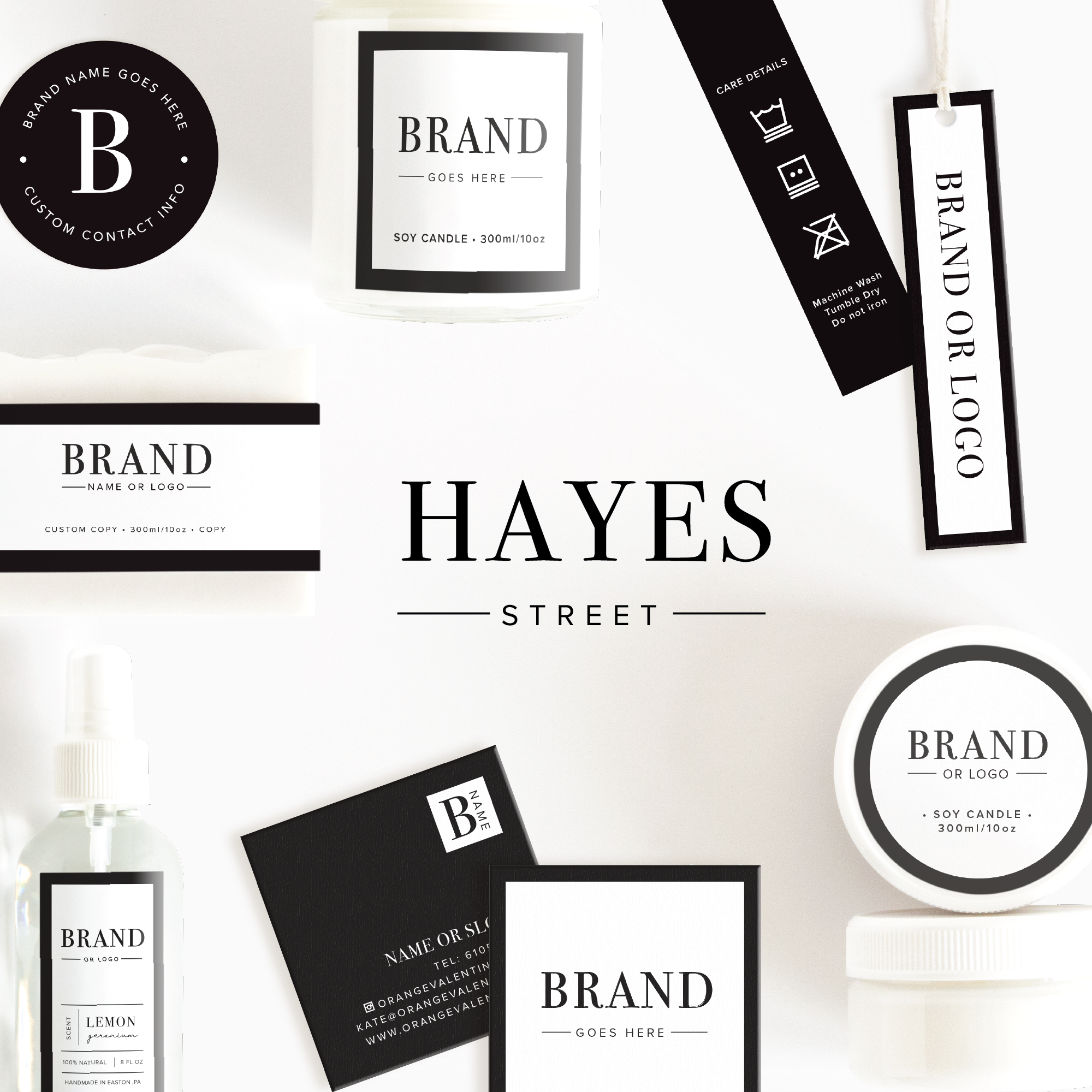 Hayes Street Horizontal Product Label