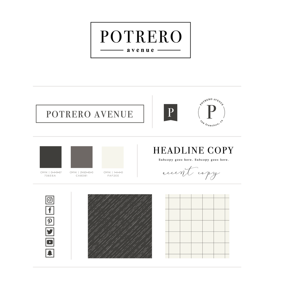 Potrero Avenue Logo and Brand Kit