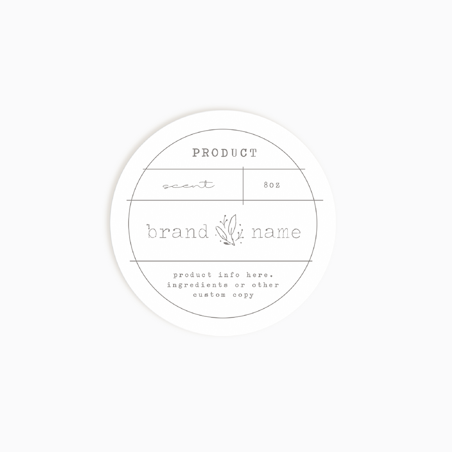 Harlow Street Round Product Label