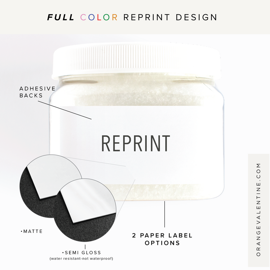 Reprint Your Horizontal Product Label