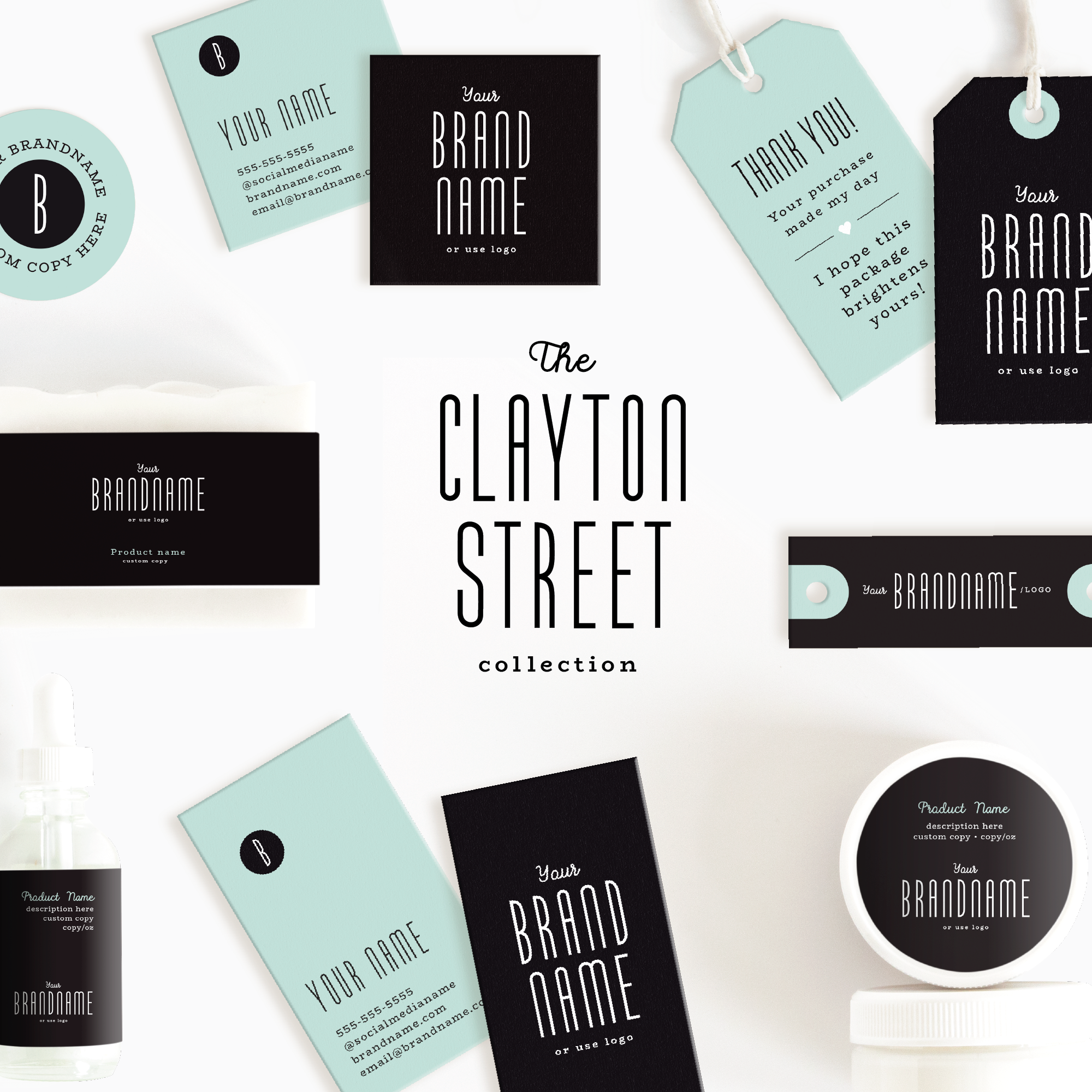 Clayton Street Square Product Label