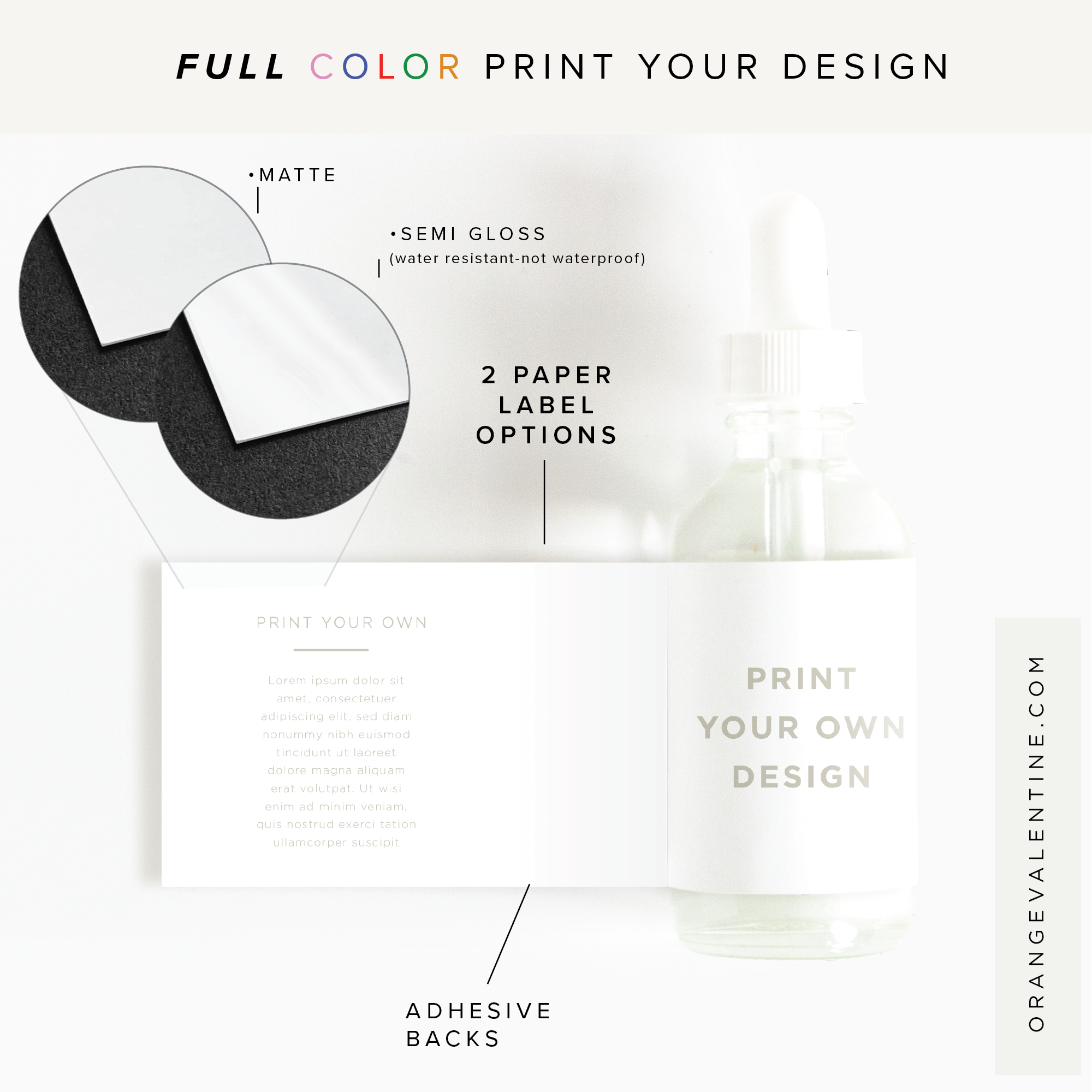 Print Your Own Wrap Product Label