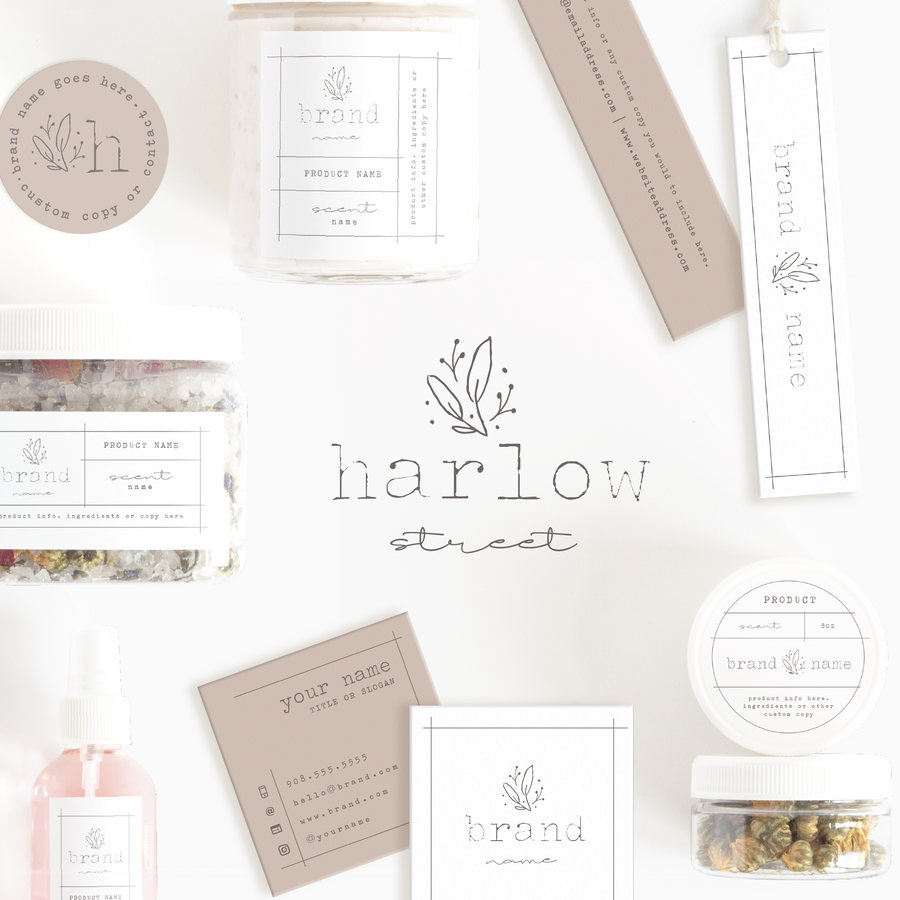 Harlow Street Square Business Card