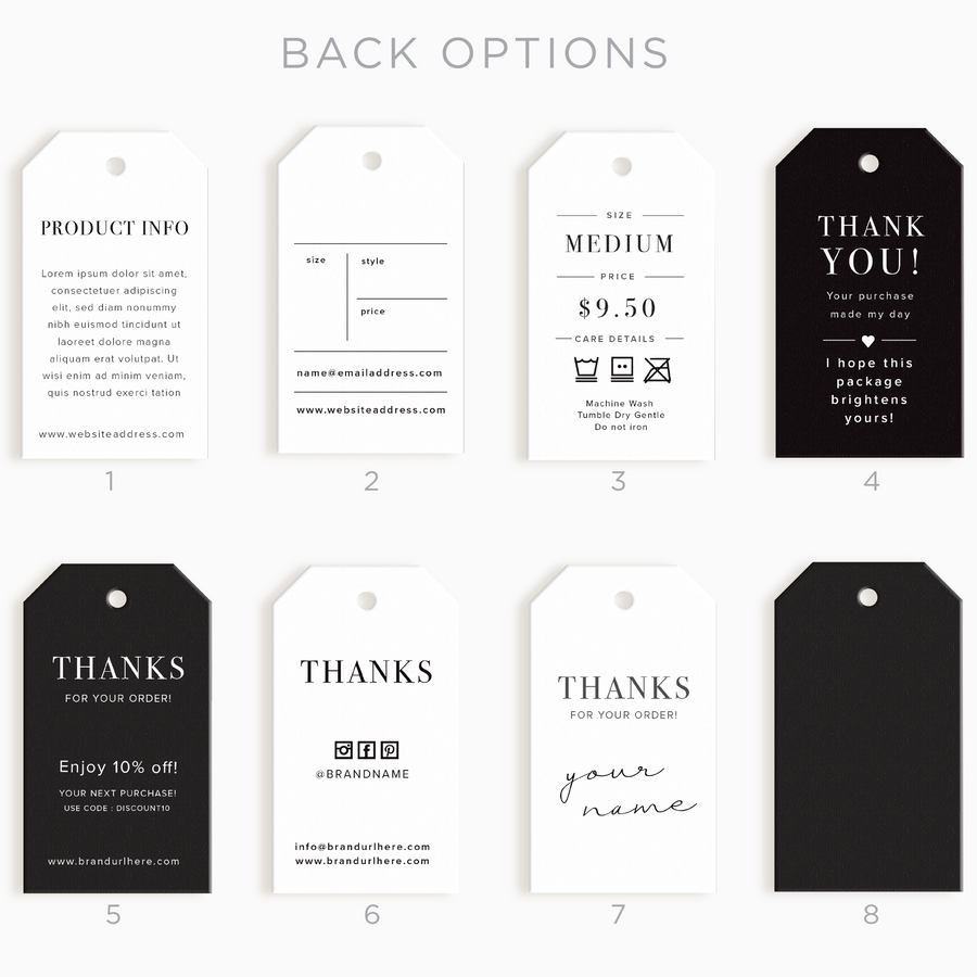 Hayes Street Angled Corner Hang Tags