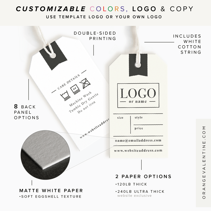 Garment tags best sale