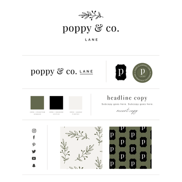 Poppy Lane Logo and Brand Kit