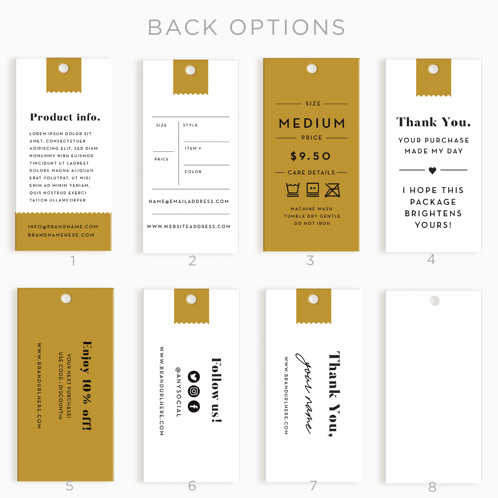 Quincy Street Rectangle Hang Tags