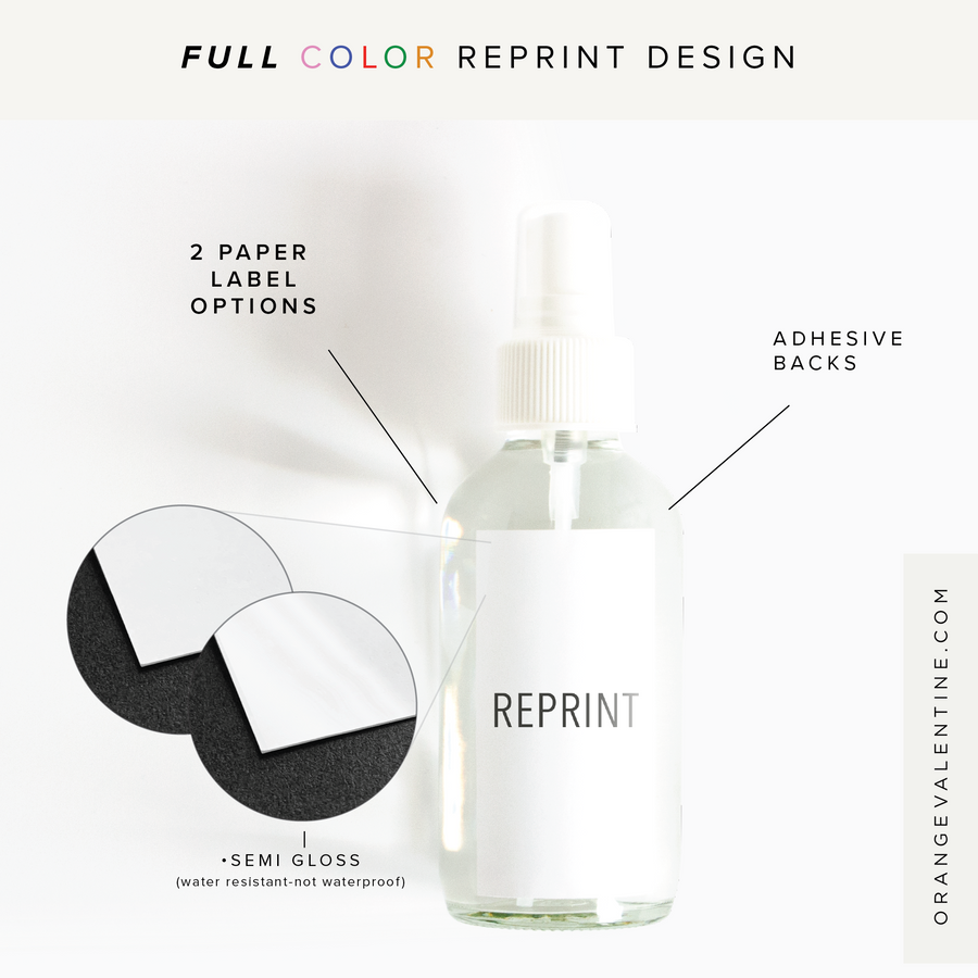 Reprint Your Vertical Product Label